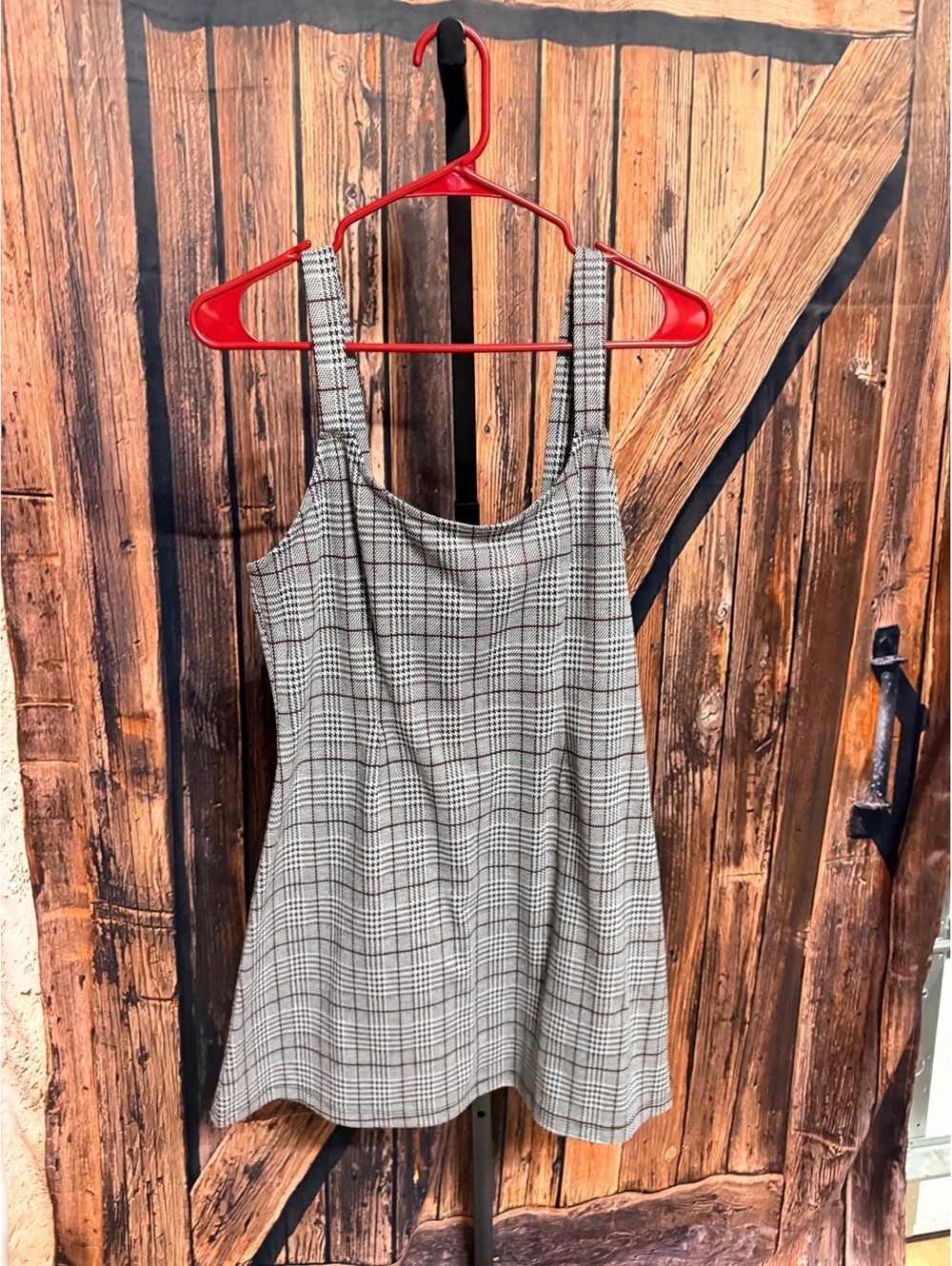 Forever 21 Plaid Mini Dress with Straps size large